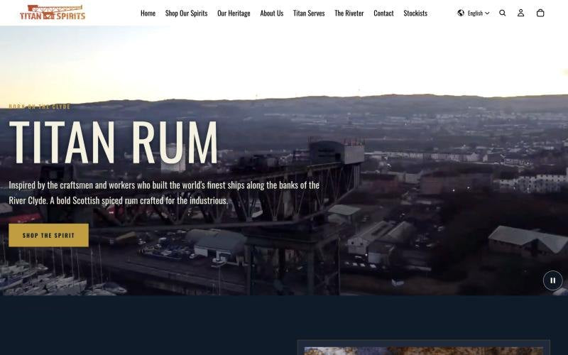 Homepage of Titan Spirits