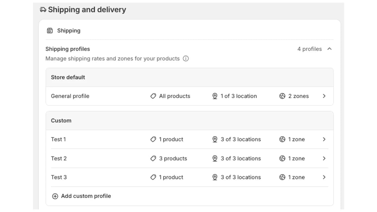 Shipping Profiles Automator