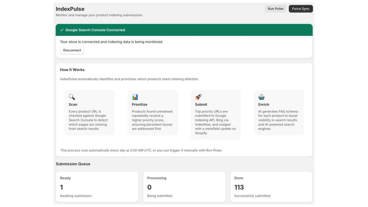 Search Index Manager