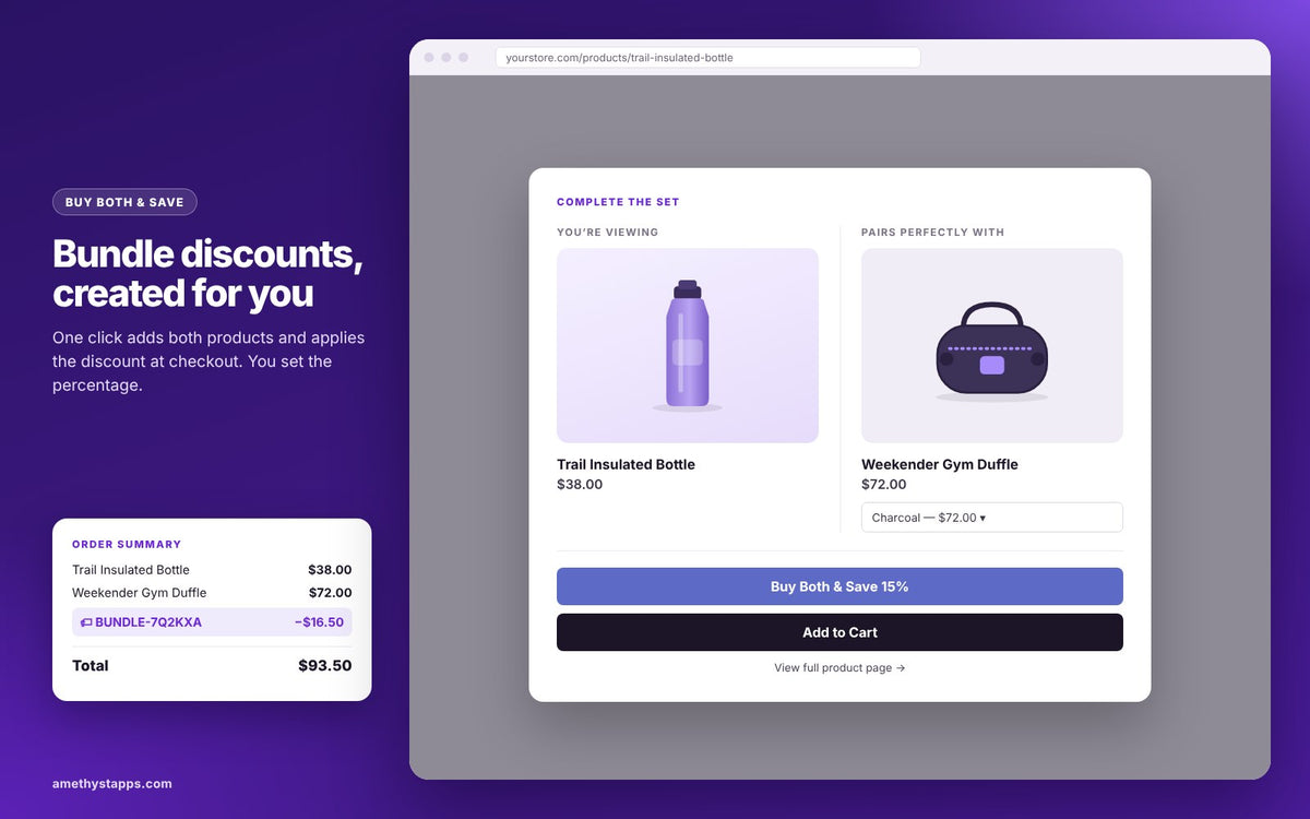 Buy Both & Save bundle offer with the discount applied at checkout