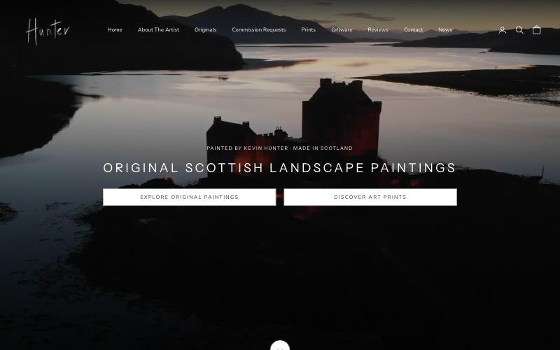 Homepage of Hunter Scottish Artist